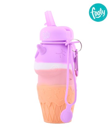 Botella
Footy Silicona Unicornio Helado Lila Flexible