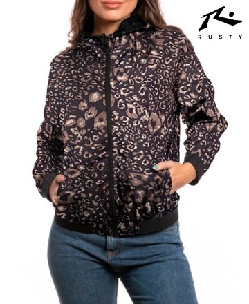 Crist bal Col n Rompeviento Rusty Lotus Animal Print Reversible