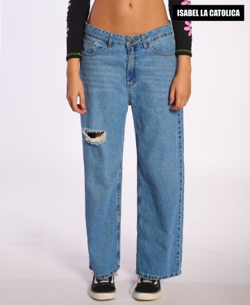 Jean 
Isabel La Catlica Low Loose Blue