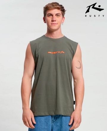 Remera 
Rusty Vital Muscle Shadow Army