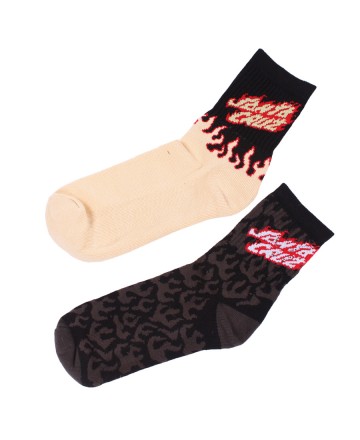 Medias 
Santa Cruz Flaming Stack Crew Socks x2