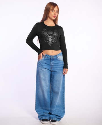 Remera
Isabel La Catlica Crop Strass