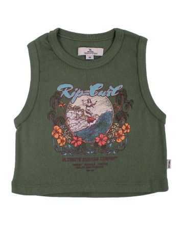 Remera 
Rip Curl Crop Caribbean Ribb