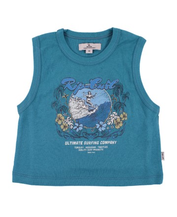 Remera 
Rip Curl Crop Caribbean Ribb