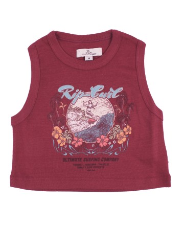 Remera 
Rip Curl Crop Caribbean Ribb