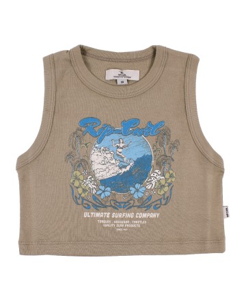 Remera 
Rip Curl Crop Caribbean Ribb