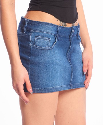Pollera 
Isabel La Católica Mini Jean Stretch Pollera 
Isabel La Católica Mini Jean Stretch
