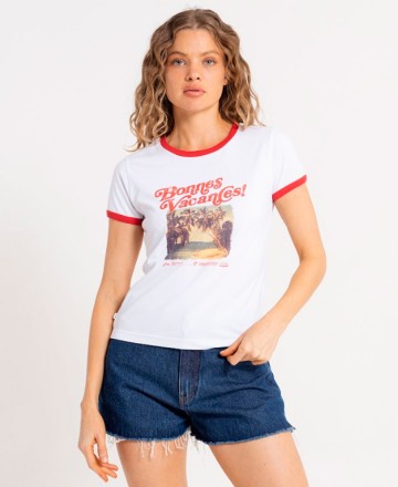 Remera 
Rusty Bonnes Vacances Ringer