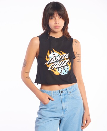 Remera 
Santa Cruz Flaming Dice Dot Front