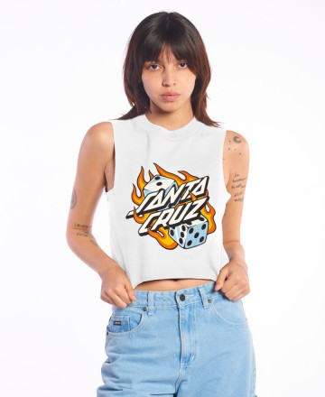 Remera 
Santa Cruz Flaming Dice Dot Front