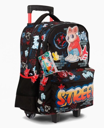 Mochila 
Footy Street Negro Carro 18