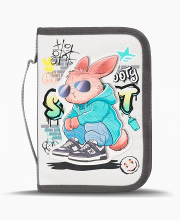 Cartuchera 
Footy Desplegable Street Gris