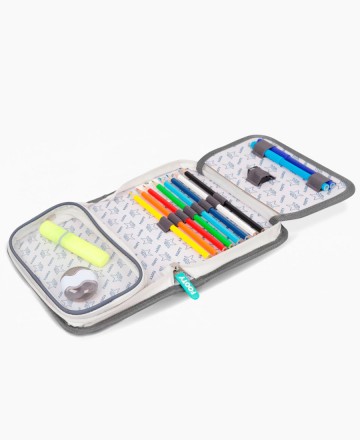 Cartuchera 
Footy Desplegable Street Gris