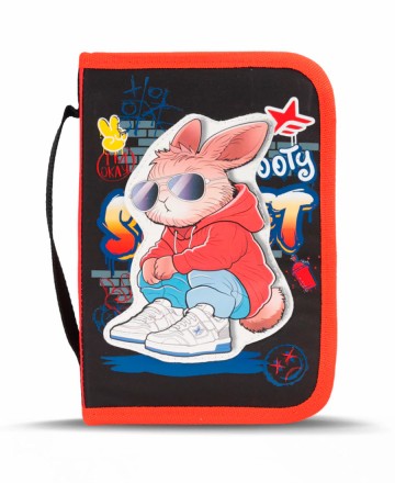 Cartuchera 
Footy Desplegable Street Gris