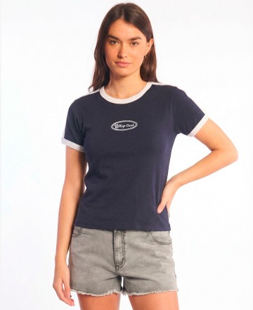 Remera 
Rip Curl Ringer Fitted Dalia